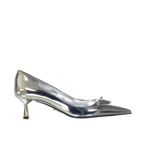 prada silver patent leather half d'orsay pumps|Prada Patent Leather Pumps .